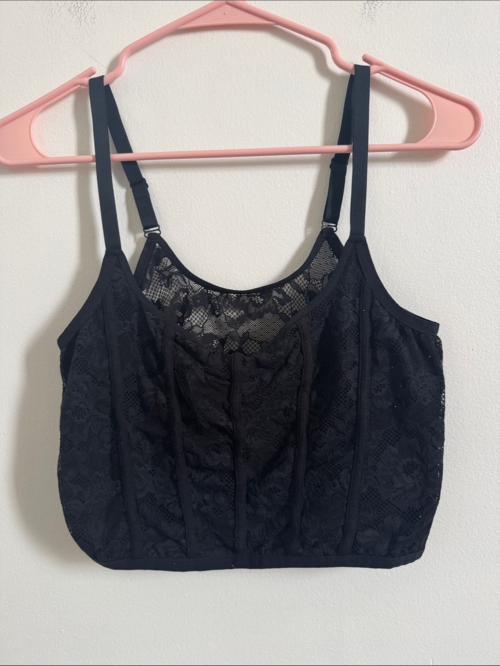 Colsie Black Lace Crop Top